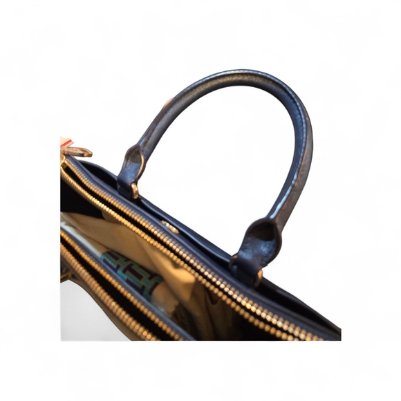 Tory Burch Navy Blue Satchel - Picture 7 of 16